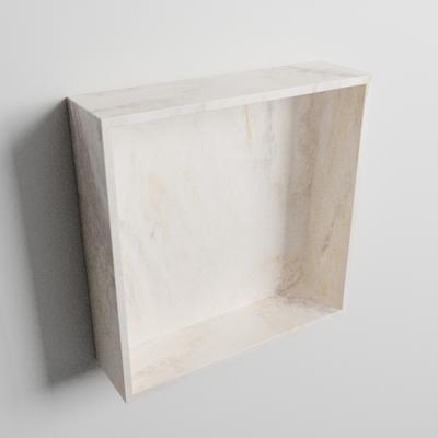 MONDIAZ EASY Nis 29,5x29,5cm in solid surface kleur Ostra. 1 vak geschikt voor in- of opbouw MONDIAZ EASY Nis 29,5x29,5cm in solid surface kleur Ostra. 1 vak geschikt voor in- of opbouw