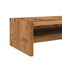 VidaXL Monitorstandaard 42x24x16 cm bewerkt hout oud houtkleurig - thumbnail
