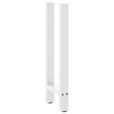 Console tafelpoten 2 st 28x(72-73) cm staal wit