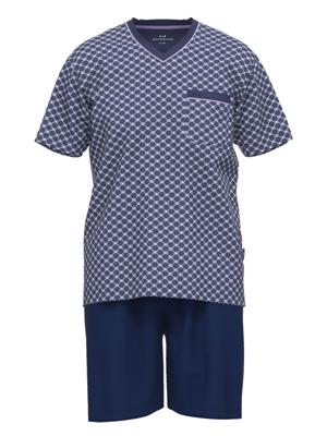 Gotzburg Shortama V-hals blauw-paars