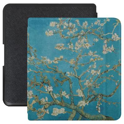 Lunso Kobo Forma hoes (8 inch) - Vegan Saffiano Leren sleepcover - Van Gogh Amandelbloesem Lunso Kobo Forma hoes (8 inch) - Vegan Saffiano Leren sleepcover - Van Gogh Amandelbloesem