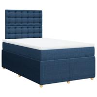 Boxspring met matras stof blauw 120x200 cm - thumbnail