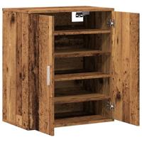 Schoenenkast 60x35x70 cm bewerkt hout oud houtkleurig - thumbnail