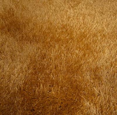 Tapeso Vierkant hoogpolig vloerkleed velvet - Posh goud - 240x240 cm