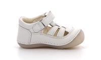 Leren baby sandalen Sushy Originel Softers KICKERS® wit - thumbnail