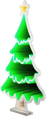 Lumineo kerstverlichting LED Infinity lights kerstboom 60cm, koel wit
