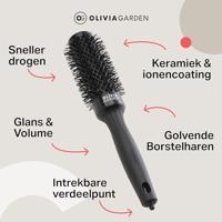 Olivia Garden Blowout Shine Brush Black Ø35mm - thumbnail