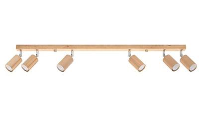 Plafondlamp BERG 6 naturel hout