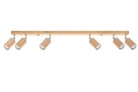 Plafondlamp BERG 6 naturel hout - thumbnail