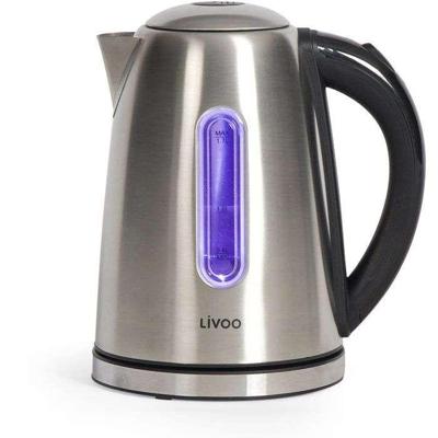 Waterkoker - LIVOO - DOD195 - 2200 W - 1,7 L - 360° draaibare voet - Roestvrij staal