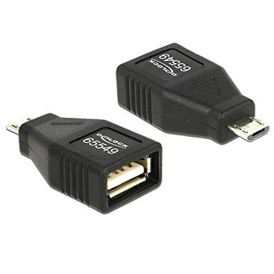 Delock 65549 Adapter USB Micro B male > USB 2.0 female OTG volledig afgedekt Delock 65549 Adapter USB Micro B male > USB 2.0 female OTG volledig afgedekt