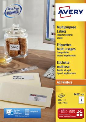 Etiket avery l4745rev-25 96x63.5mm wit 200st