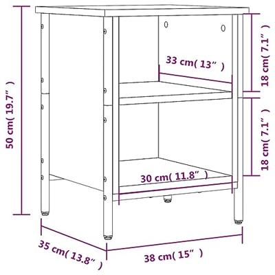 VidaXL Schoenenkast 38x35x50 cm bewerkt hout grijs sonoma eikenkleurig