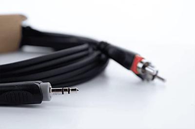 Cordial 14856 Jackplug / Cinch Audio Y-adapter [1x Jackplug male 3,5 mm - 2x Cinch-stekker] 3 m Zwart PVC-mantel, Tweelingkabel