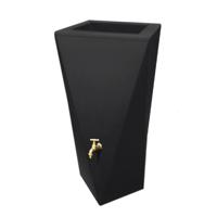 Regenton manhattan twist zwart 250L incl. messing kraantje Prestige - Prestige - thumbnail