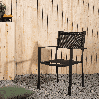 Nohr Tuinstoel 'Lasheka' kleur Zwart - thumbnail