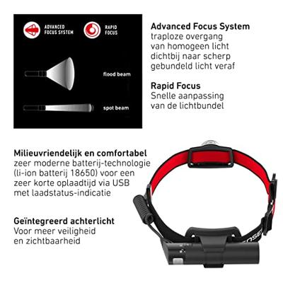 Ledlenser H8R Zwart, Rood Lantaarn aan hoofdband LED