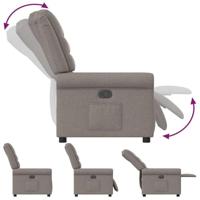 Fauteuil verstelbaar stof taupe - thumbnail