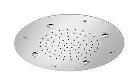 Hoofddouche Hotbath Mate Inbouw 2 Standen Rond 38 cm Geborsteld Nikkel - thumbnail