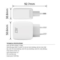 ACT connectivity usb-c lader 65w 2-port met delivery pps en g - thumbnail