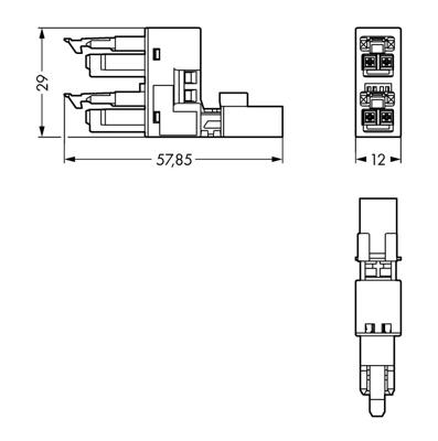 WAGO 890-1684 Connector 50 stuk(s)