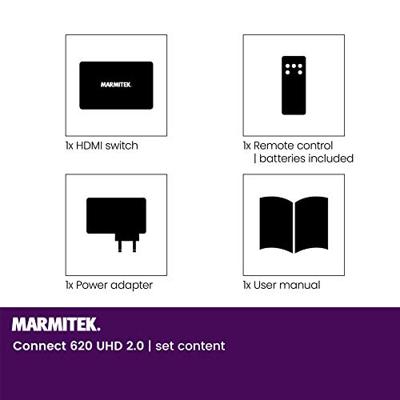 Marmitek: Connect 620 UHD 2.0 HDMI video switch - Grijs - thumbnail