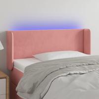 Hoofdbord LED 83x16x78/88 cm fluweel roze - thumbnail