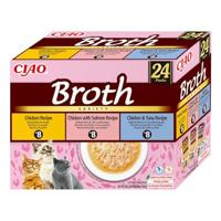 INABA Ciao Broth with chicken, salmon and tuna - Kattensnoepje - 24x40g - thumbnail