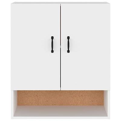 Wandkast 60x31x70 cm bewerkt hout wit