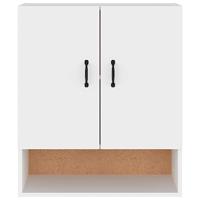 Wandkast 60x31x70 cm bewerkt hout wit - thumbnail