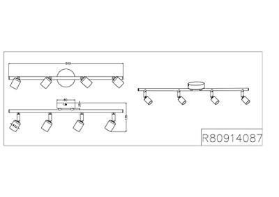Trio SpotParis 4-lichts wit - R80914031