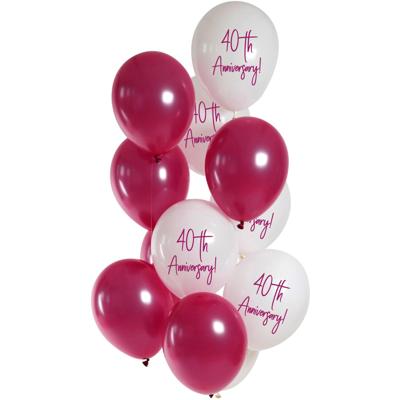 Ballonnenmix 40th Anniversary Ruby 12st (33cm)