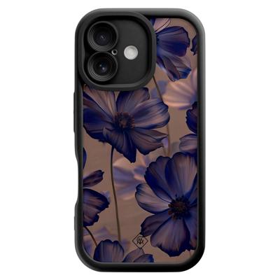 iPhone 16 zwarte case - Twilight petals
