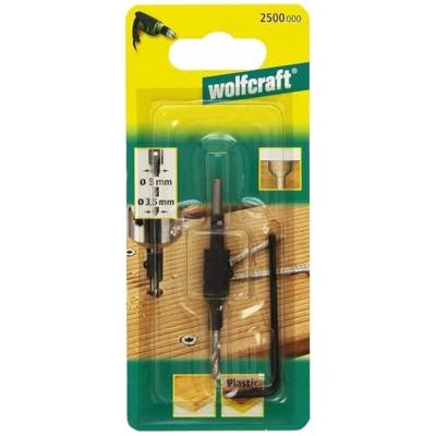 Wolfcraft Voorboor | Met verzinkboor | Ø3,5-9,5mm | 1 stuk - 2500000 Wolfcraft Voorboor | Met verzinkboor | Ø3,5-9,5mm | 1 stuk - 2500000