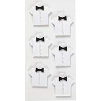 Creativ Company Stickers, overhemd, afm 33x35 mm, wit, 6 stuk/ 1 doos - thumbnail