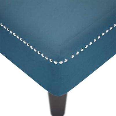 Chaise longue met kussen en rechterarmleuning fluweel blauw