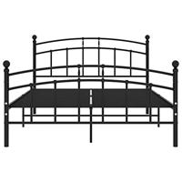 Bedframe metaal zwart 200x200 cm - thumbnail