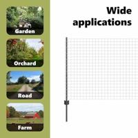 VidaXL Hek met paal grijs 1 x 10 m staal en pvc - thumbnail