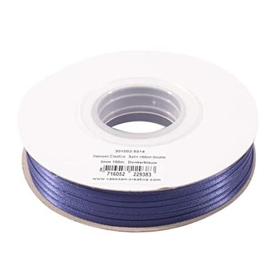 Vaessen Creative • satijnlint 100mx3mm donkerblauw