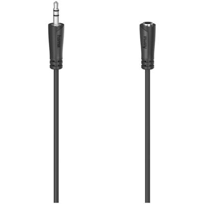 Hama Audio-verlengkabel 3,5-mm-jack - koppeling, stereo, 1,5 m Mini jack kabel Zwart