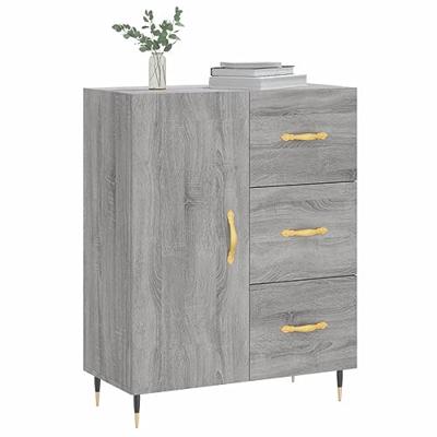 Dressoir 69,5x34x90 cm bewerkt hout grijs sonoma eikenkleurig Dressoir 69,5x34x90 cm bewerkt hout grijs sonoma eikenkleurig