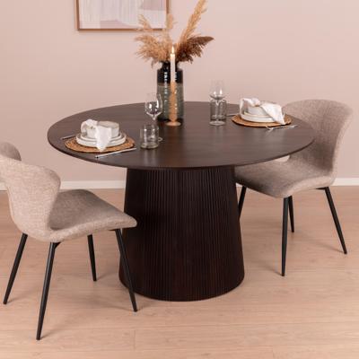 Sohome Ronde Eettafel 'Olav' Mangohout, 130cm, kleur Walnoot