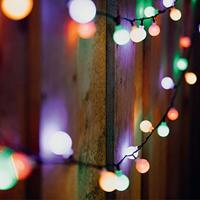 Hellum 576788 Motief lichtketting Kogel Buiten werkt op het lichtnet Aantal lampen 80 LED RGB Verlichte lengte: 7.9 m Timer - thumbnail