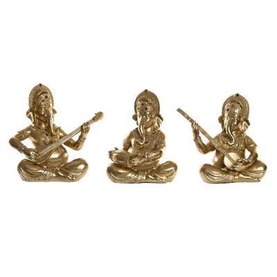 Decoratieve figuren DKD Home Decor Hars Indiaas (31 x 15,5 x 30 cm) (3 Stuks)