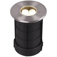LED Grondspot - Trion Baliyi - Inbouw Rond - 3W - Waterdicht IP65 - Warm Wit 3000K - Mat Nikkel - RVS - thumbnail