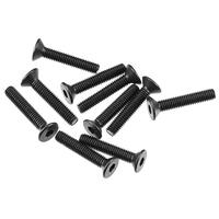 M3x16mm Hex Socket Flat Head (Black) (10pcs) (AXA0147) - thumbnail