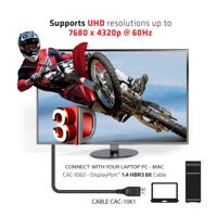 club3D DisplayPort Aansluitkabel DisplayPort-stekker, DisplayPort-stekker 5.00 m Zwart CAC-1061 8K UHD DisplayPort-kabel - thumbnail
