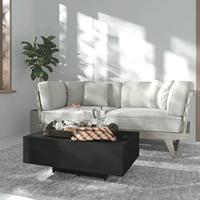 VidaXL Salontafel 85x55x31 cm bewerkt hout zwart - thumbnail