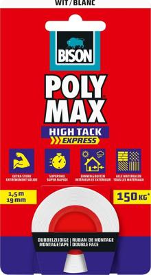 Polymax tape wit 19mmx1,5m Bison - Bison Polymax tape wit 19mmx1,5m Bison - Bison
