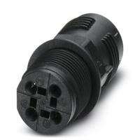 Phoenix Contact 1423985 Muurdoorvoer Zwart - thumbnail